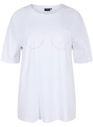 Support the breasts - Puuvillainen t-paita, White