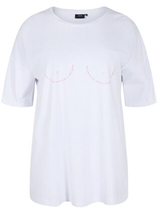 Support the breasts - Puuvillainen t-paita, White, Packshot image number 0
