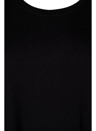 Pitkähihainen mekko helmiyksityiskohdilla, Black, Packshot image number 2