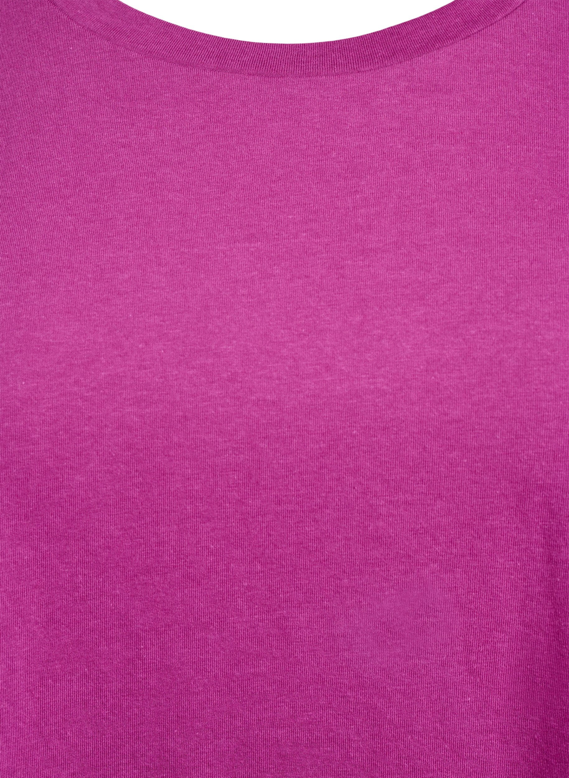 ZizziLyhythihainen puuvillasekoitteinen T-paita, Violetti, Packshot image number 2