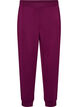 Jerseyhousut korkealla vy&ouml;t&auml;r&ouml;ll&auml; ja taskuilla, Violetti, Packshot image number 0