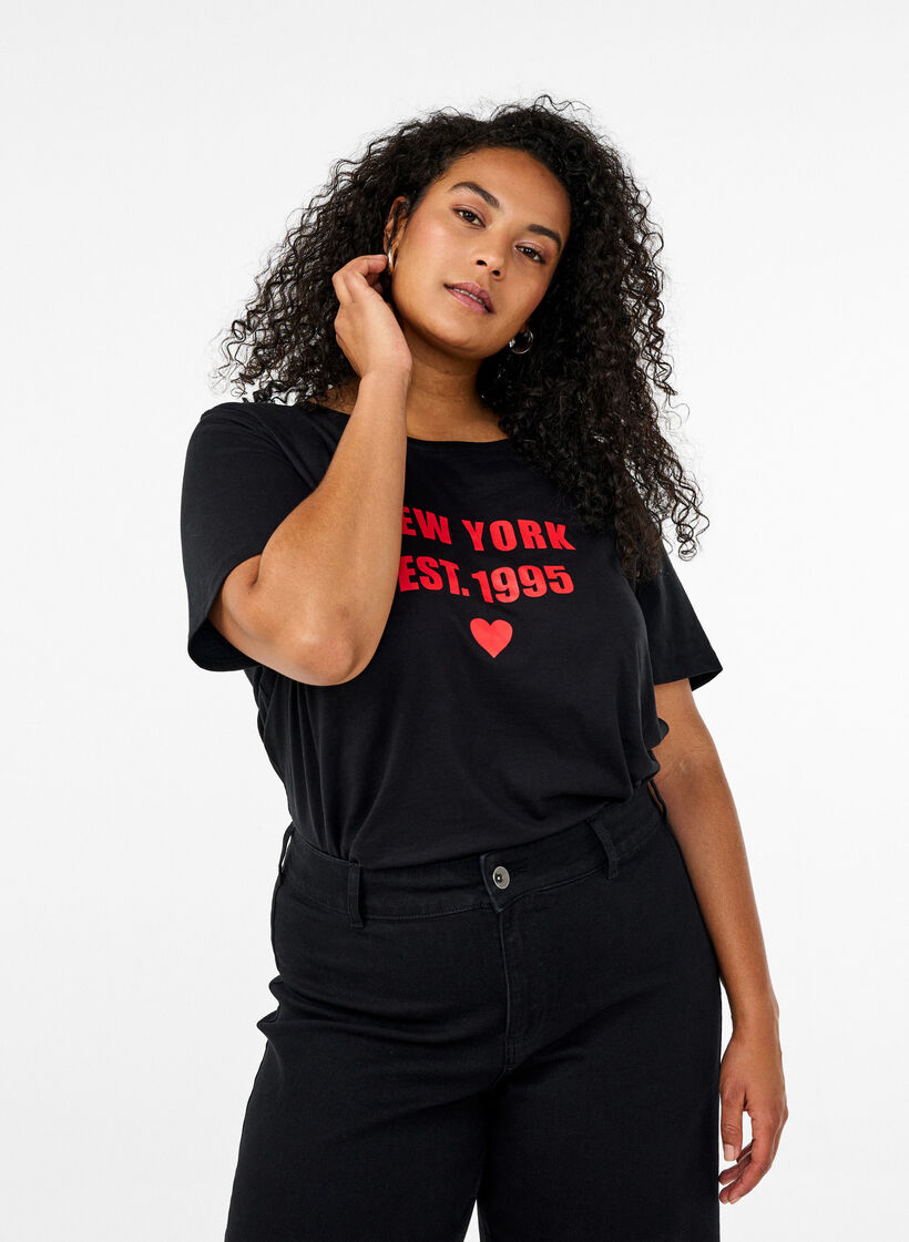 FLASH - T-paita printillä, Musta, Model image number 0