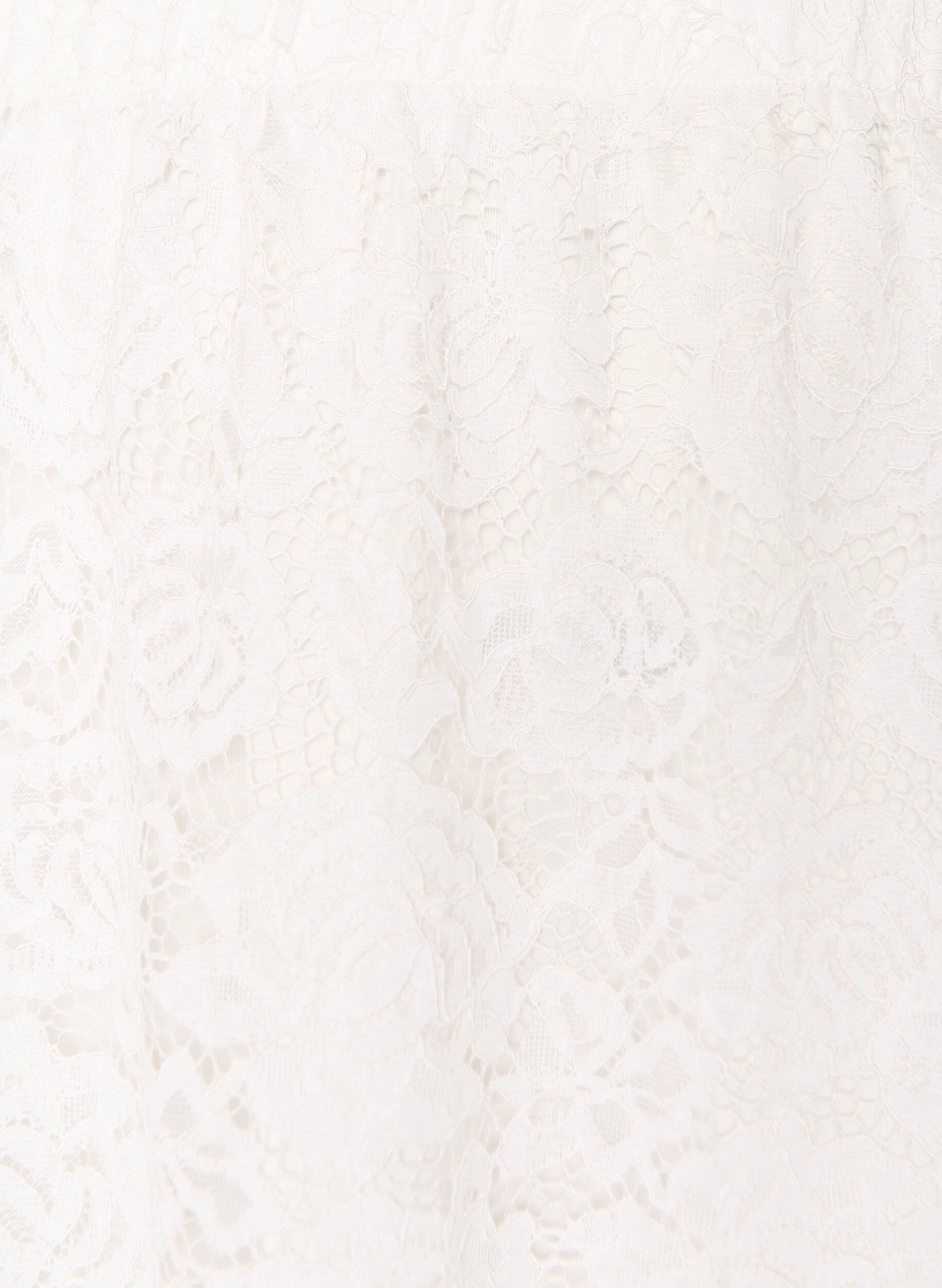 Zizzi Pitsinen midihame joustavalla vy&ouml;t&auml;r&ouml;ll&auml;, Valkoinen, Packshot image number 2