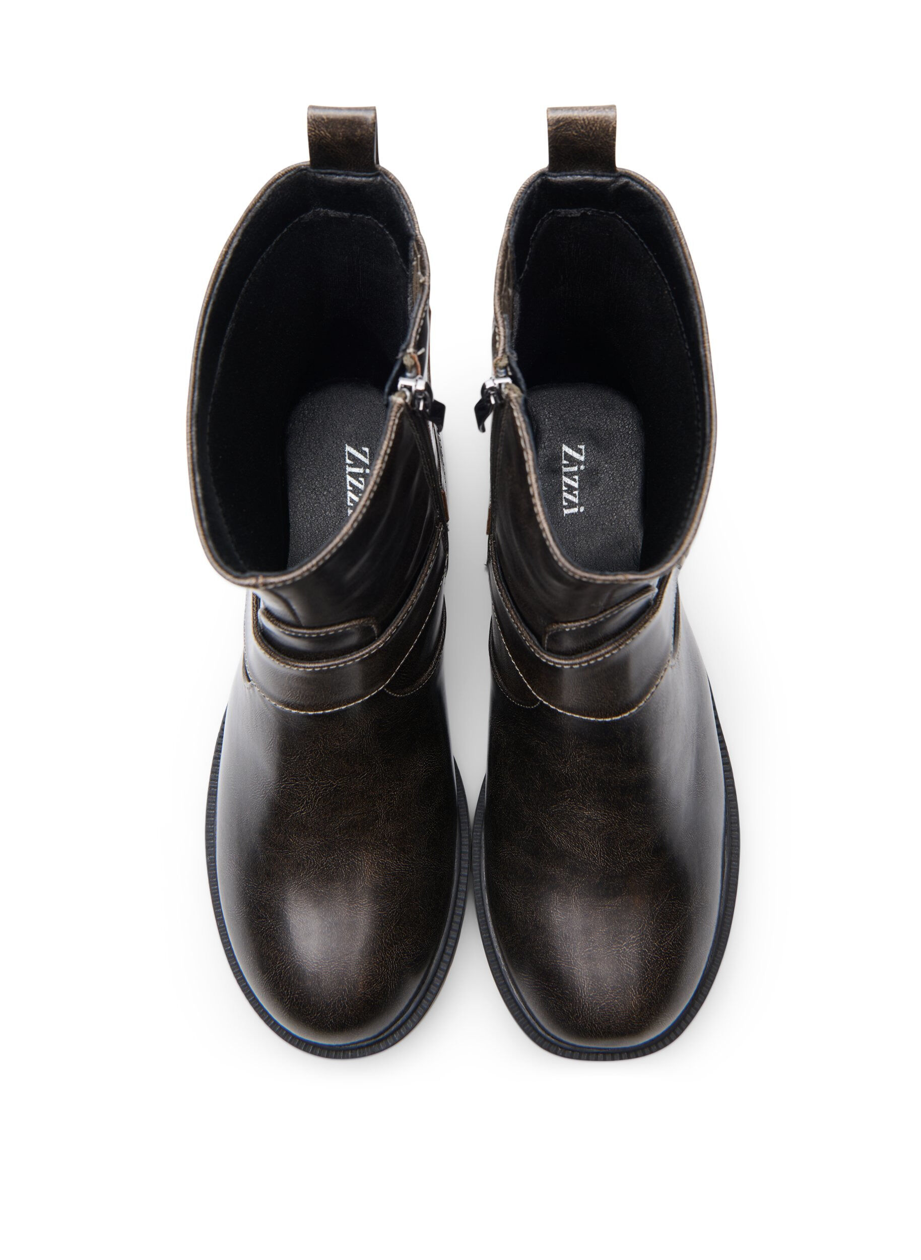 Zizzi Leve&auml;lestiset - Lyhyt biker-nilkkuri, Ruskea, Packshot image number 2