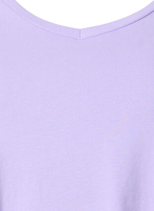 Yksivärinen perus t-paita puuvillasta, Lavender, Packshot image number 2