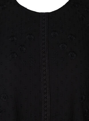 Pitkähihainen mekko a-mallissa, Black, Packshot image number 2
