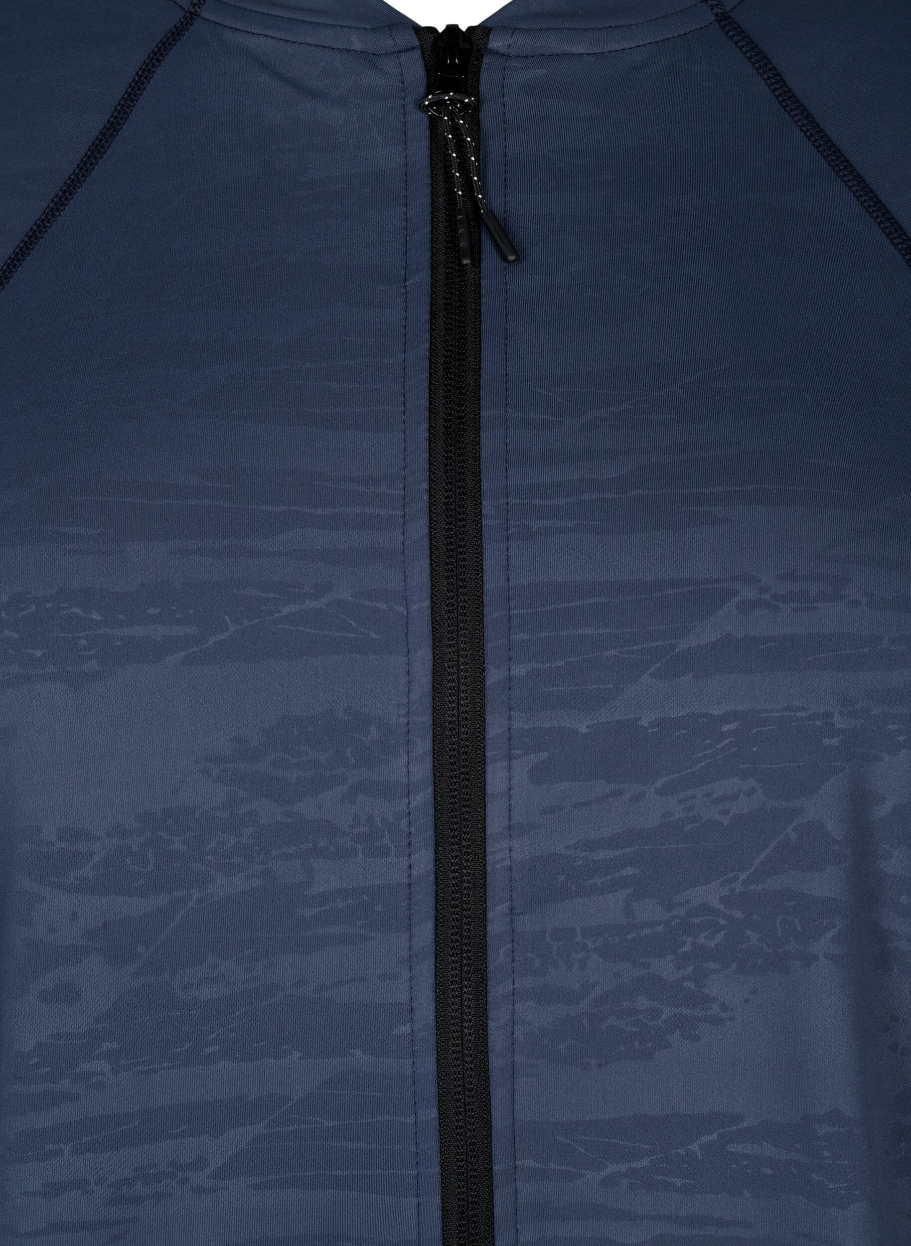 Zizzi Treenipusero vetoketjulla, Mood Indigo, Packshot image number 2