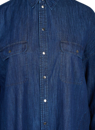 Oversize -farkkupaita taskuilla, Dark blue denim, Packshot image number 2