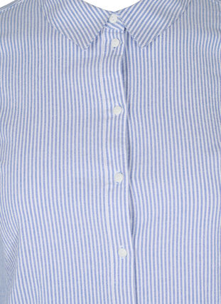 Raidallinen paita puuvillasta , Blue Striped, Packshot image number 2