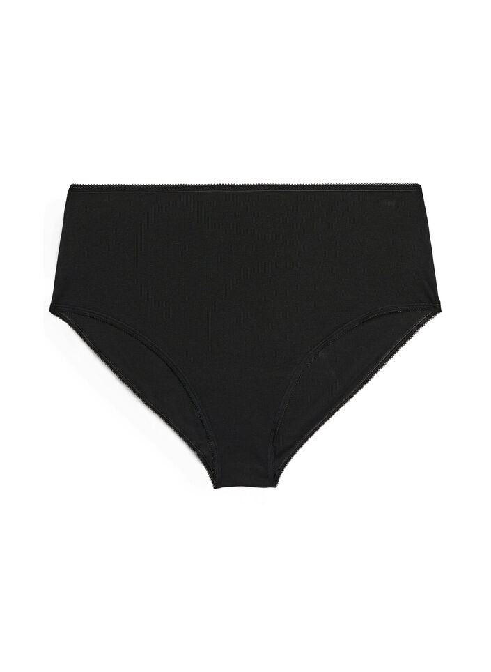 5-pack ribatut puuvilla-alushousut, Vanilja, Packshot image number 5