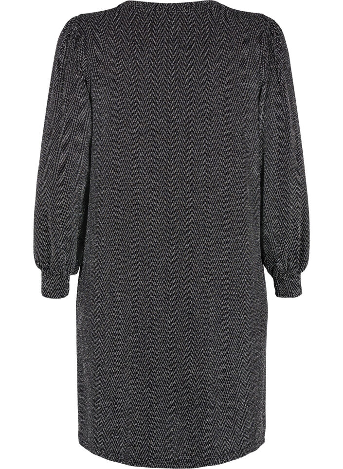 Mekko siksak-kuviolla ja kimalteella, Silver ZigZagShimmer, Packshot image number 1