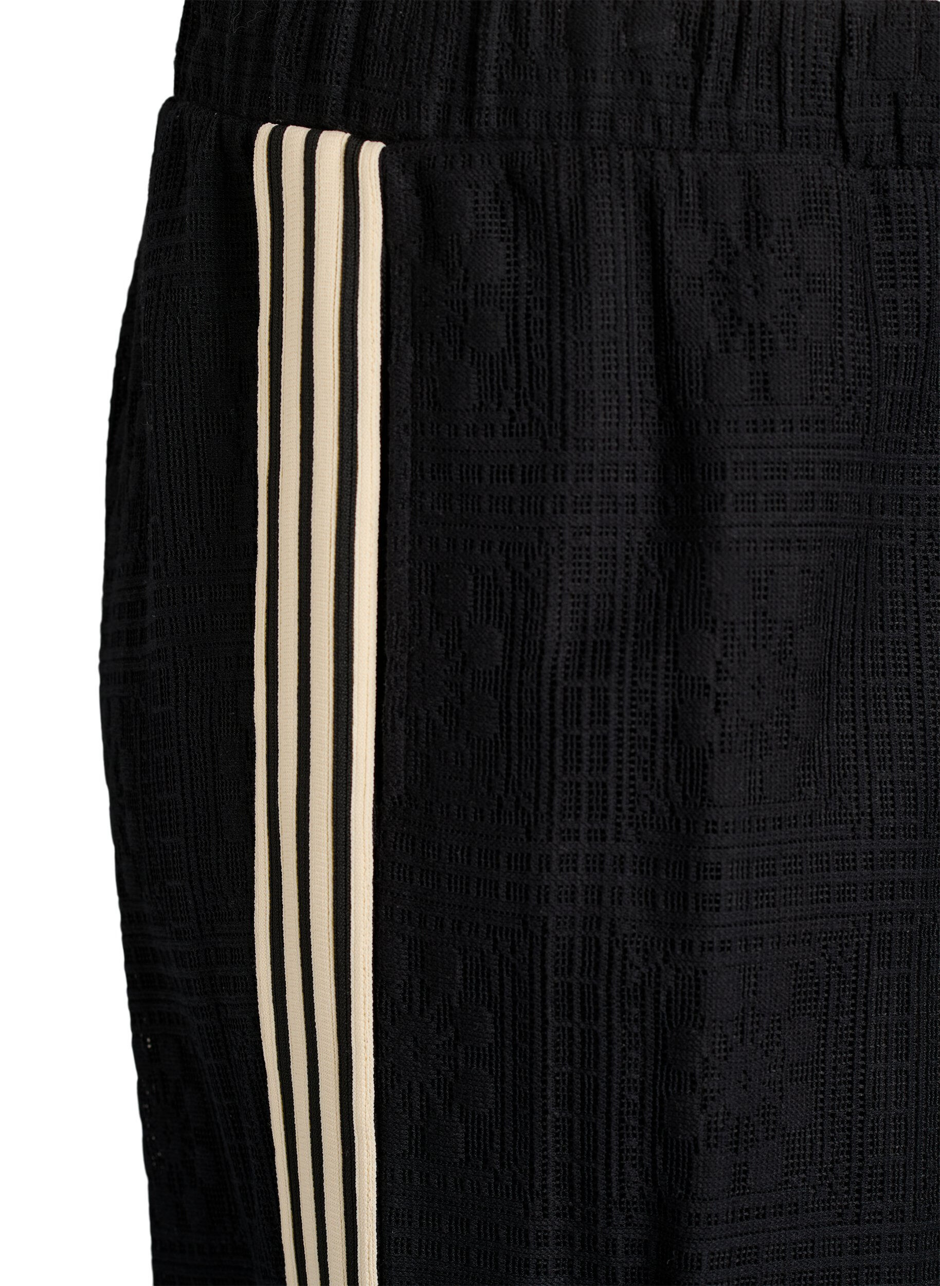 Zizzi Leve&auml;lahkeiset pitsihousut kontrastiraidoilla, Musta, Packshot image number 2