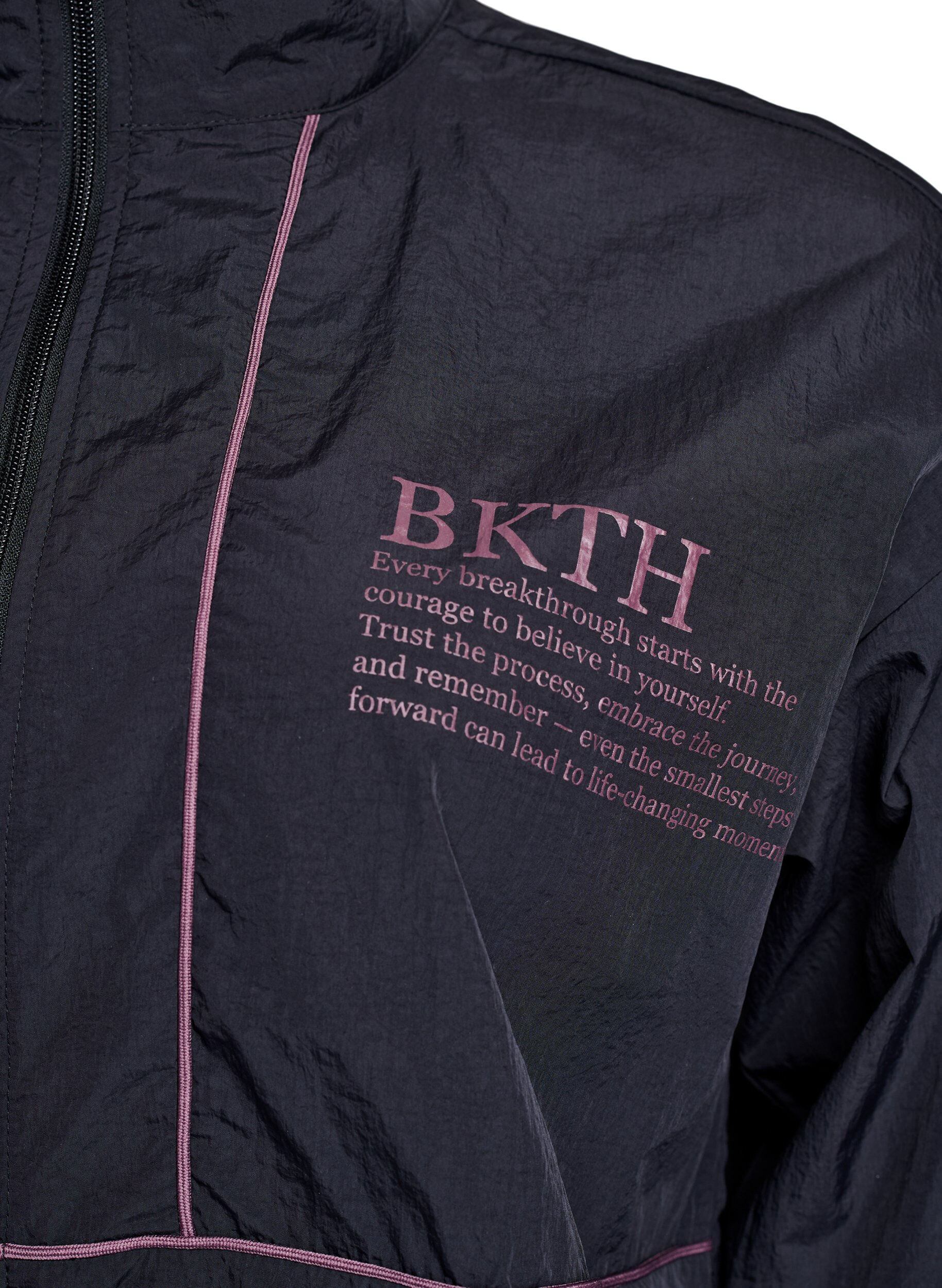 Zizzi Kevyt takki kontrastiputkilla, Musta, Packshot image number 2