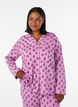 Puuvillainen pyjamapaita rintataskulla, Vaaleanpunainen, Model image number 0