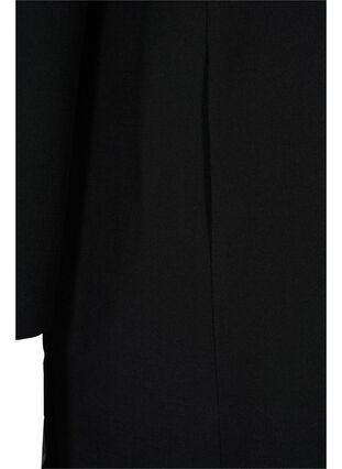Pitkä takki napituksella, Black, Packshot image number 3