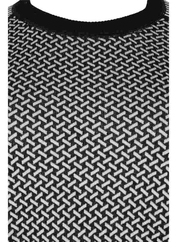 Kuviollinen kerrastopaita villasekoitetta, Medium Grey Comb, Packshot image number 2