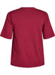 Ribattu jerseypusero, jossa on lyhyet hihat, Tumma Bordeaux, Packshot image number 1