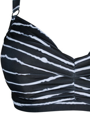 Bikiniliivi kuviolla ja kaarituella, Black White Stripe, Packshot image number 2