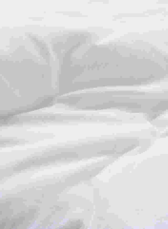 Yksivärinen pussilakanasetti puuvillasta, White Alyssum, Packshot image number 3
