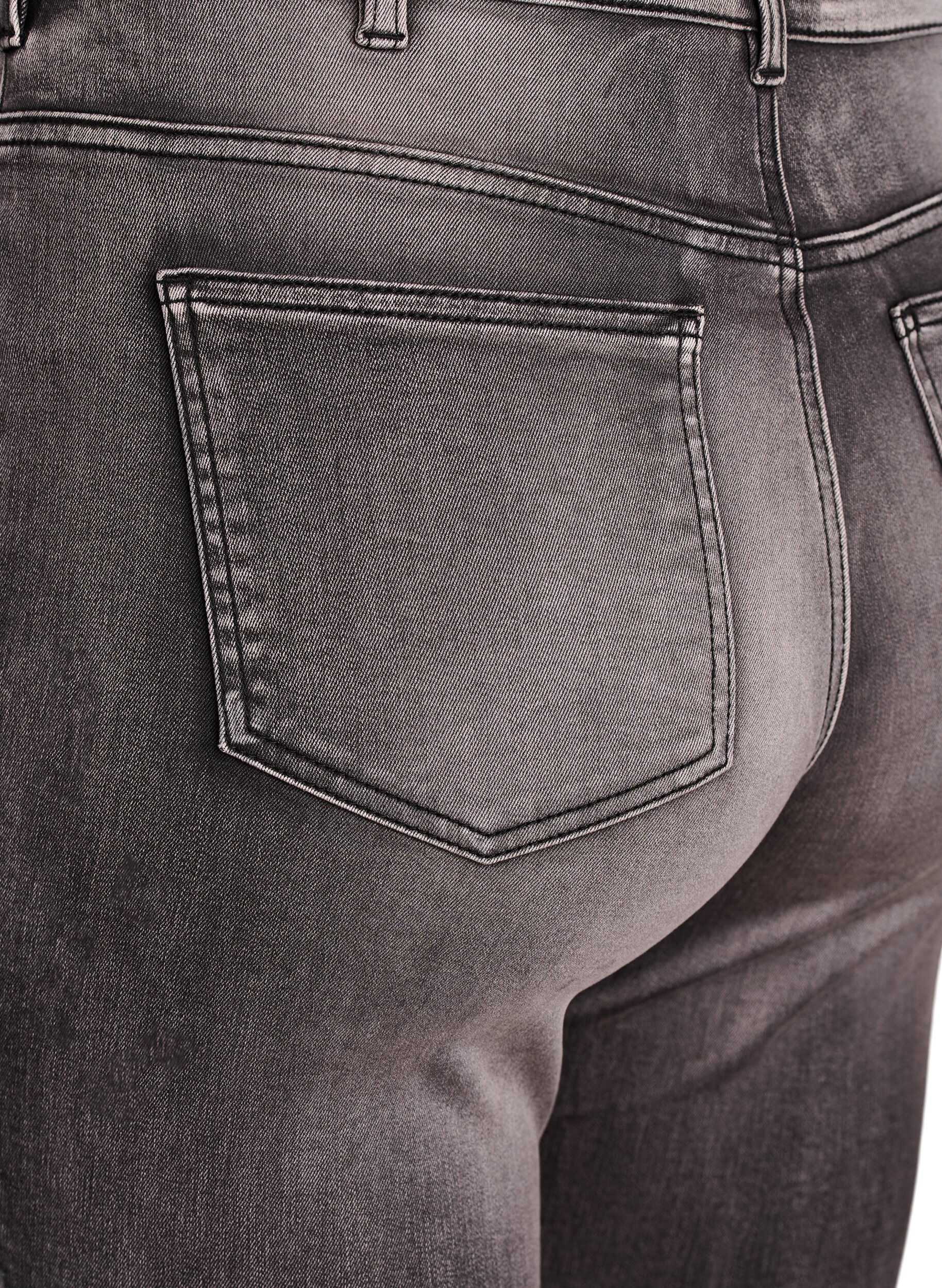 ZizziSuper slim Amy-farkut korkealla vy&ouml;t&auml;r&ouml;ll&auml;, Harmaa, Packshot image number 3