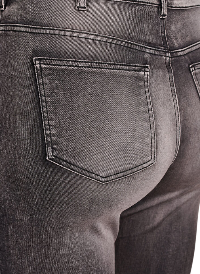 Super slim Amy-farkut korkealla vy&ouml;t&auml;r&ouml;ll&auml;, Harmaa, Packshot image number 3