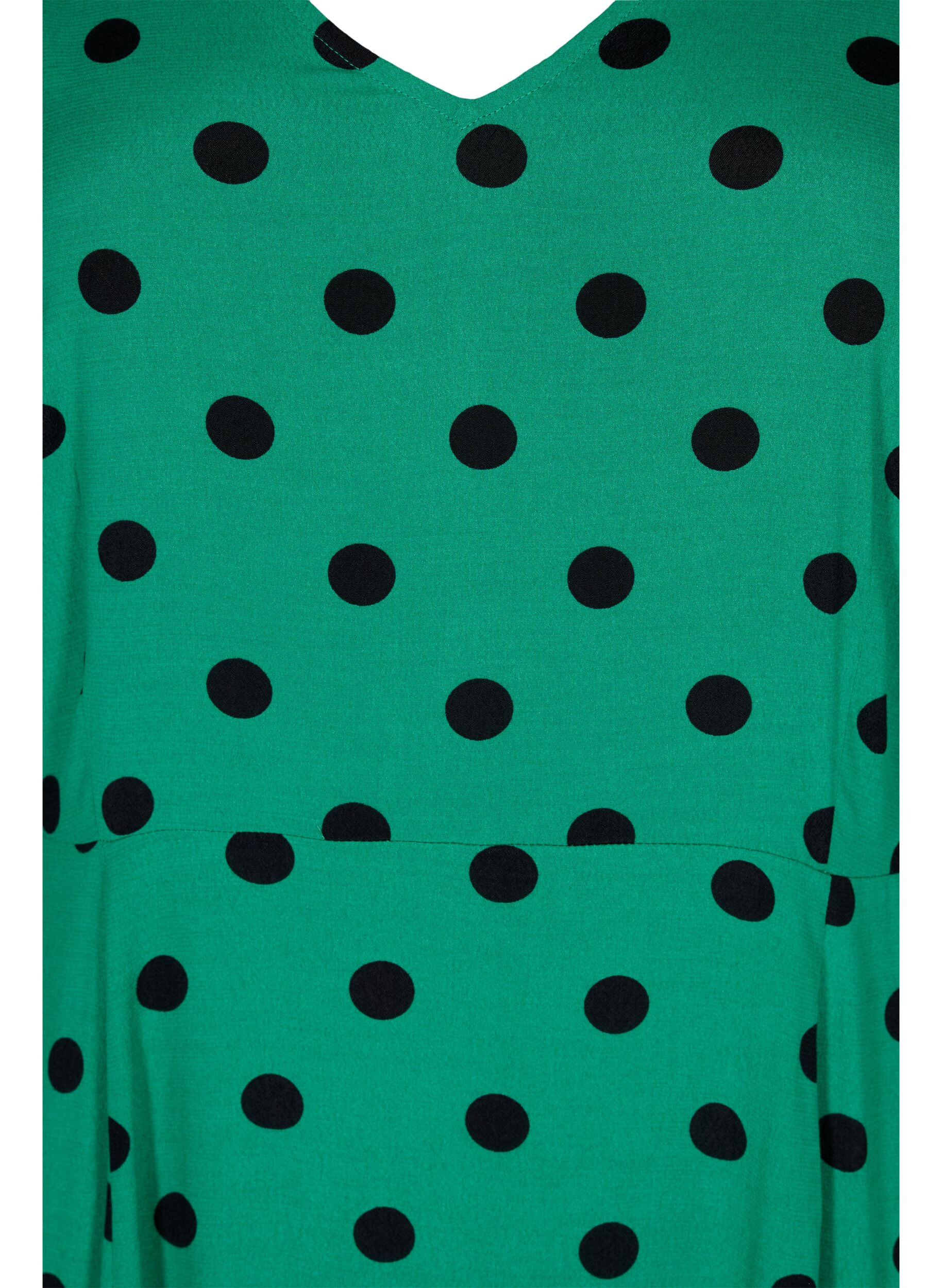 Zizzi Viskoosinen midimekko pilkuilla, Jolly Green Dot AOP, Packshot image number 2
