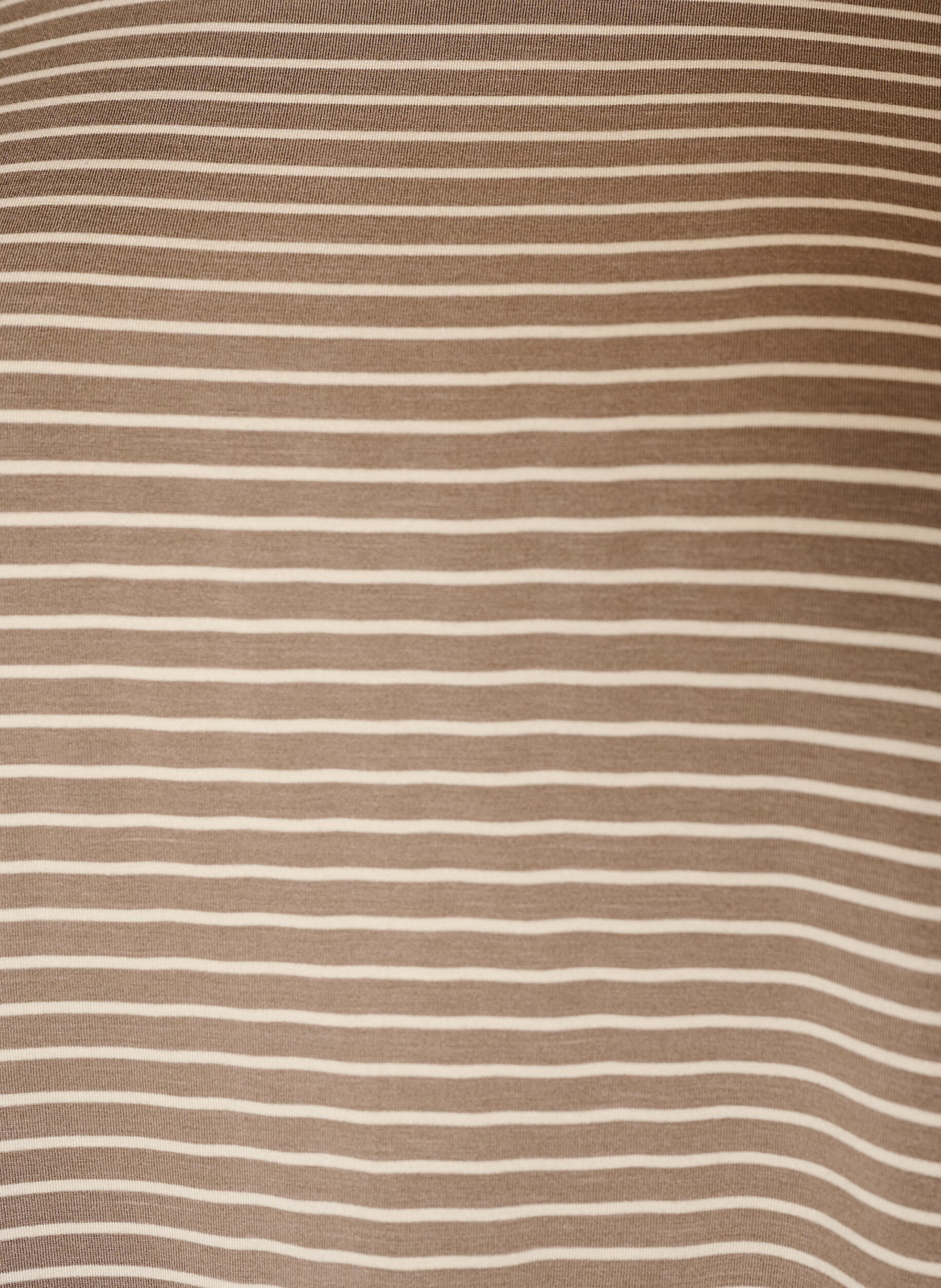 ZizziRaidallinen T-paita viskoosista py&ouml;re&auml;ll&auml; p&auml;&auml;ntiell&auml;, Beige, Packshot image number 2