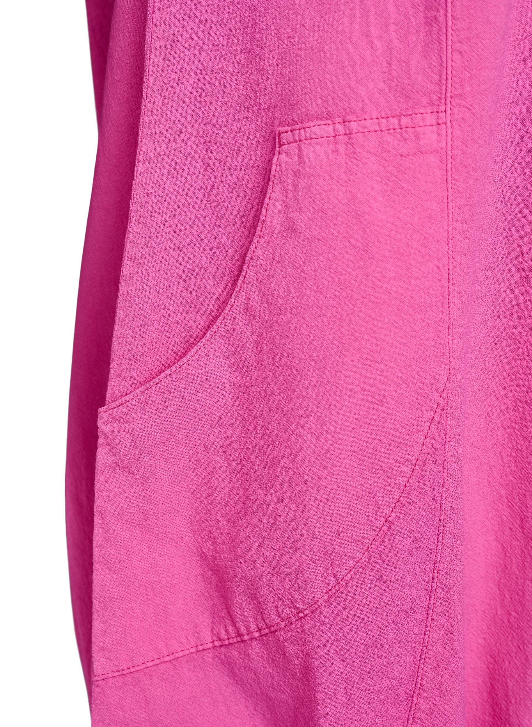 ZizziLyhythihainen puuvillamekko , Vaaleanpunainen, Packshot image number 3