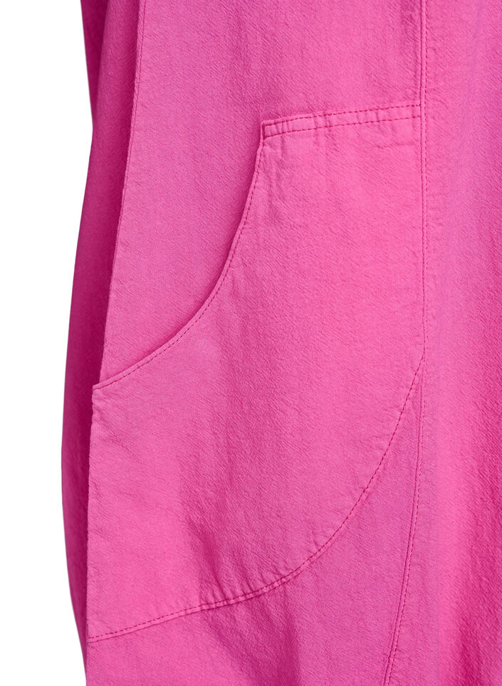 Lyhythihainen puuvillamekko , Vaaleanpunainen, Packshot image number 3