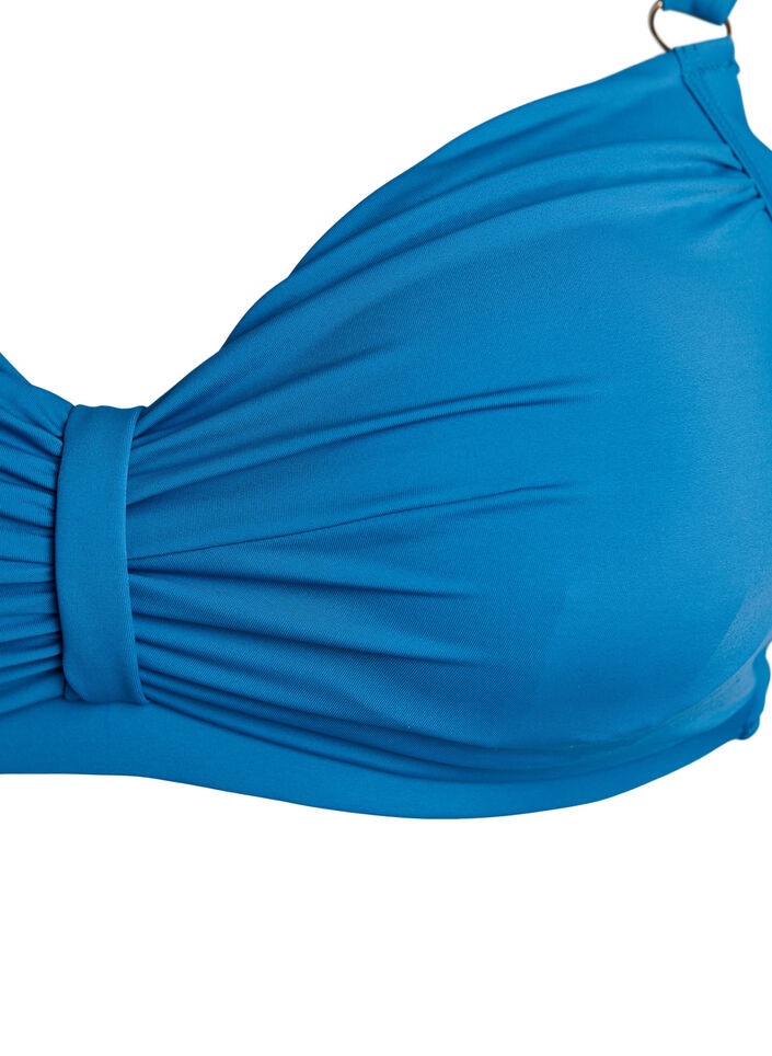 Bikiniliivit, joissa on kaarituet ja laskostus, Sininen, Packshot image number 2