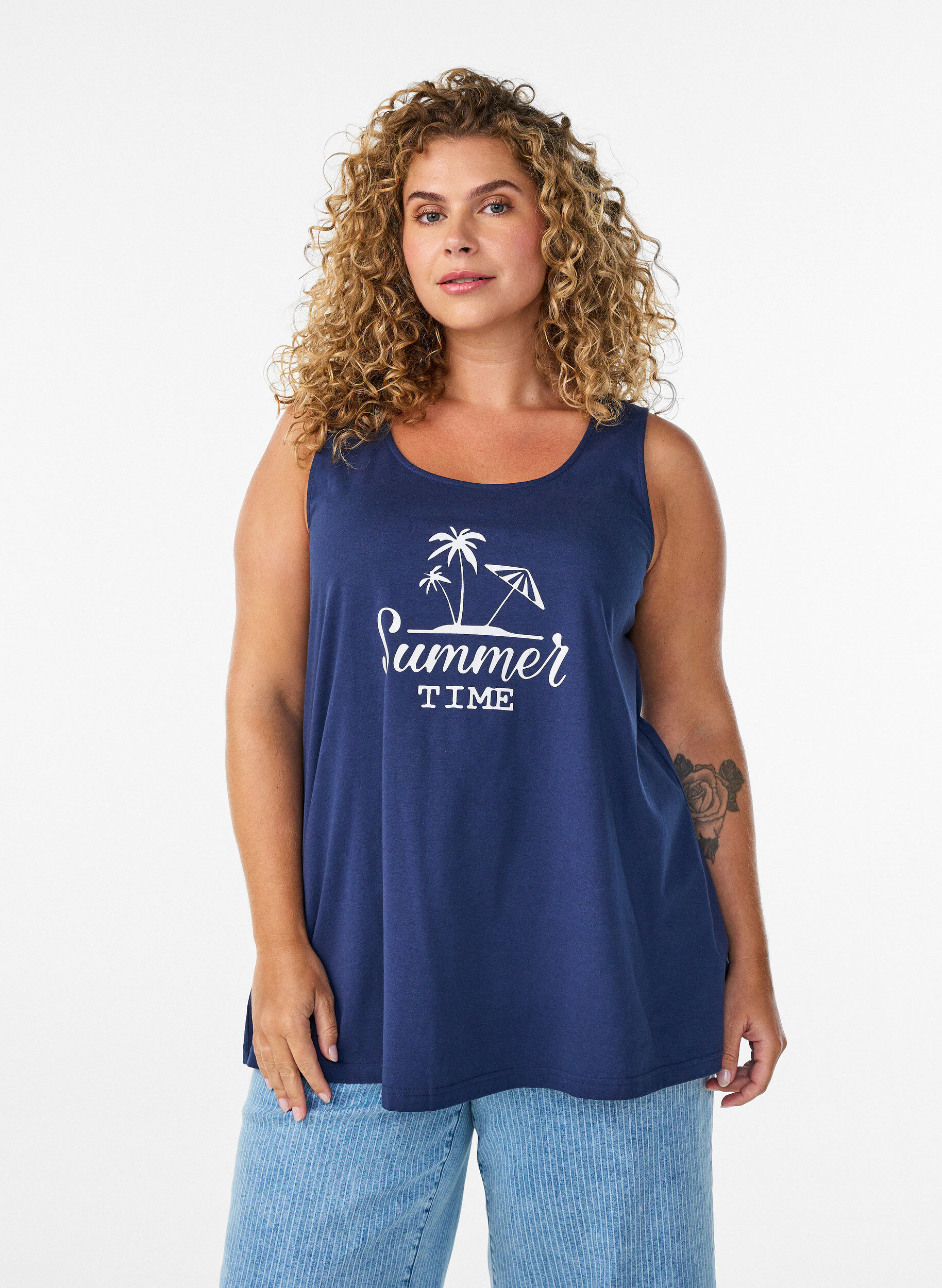 ZizziPuuvillatoppi A-mallissa, Sininen, Model image number 0