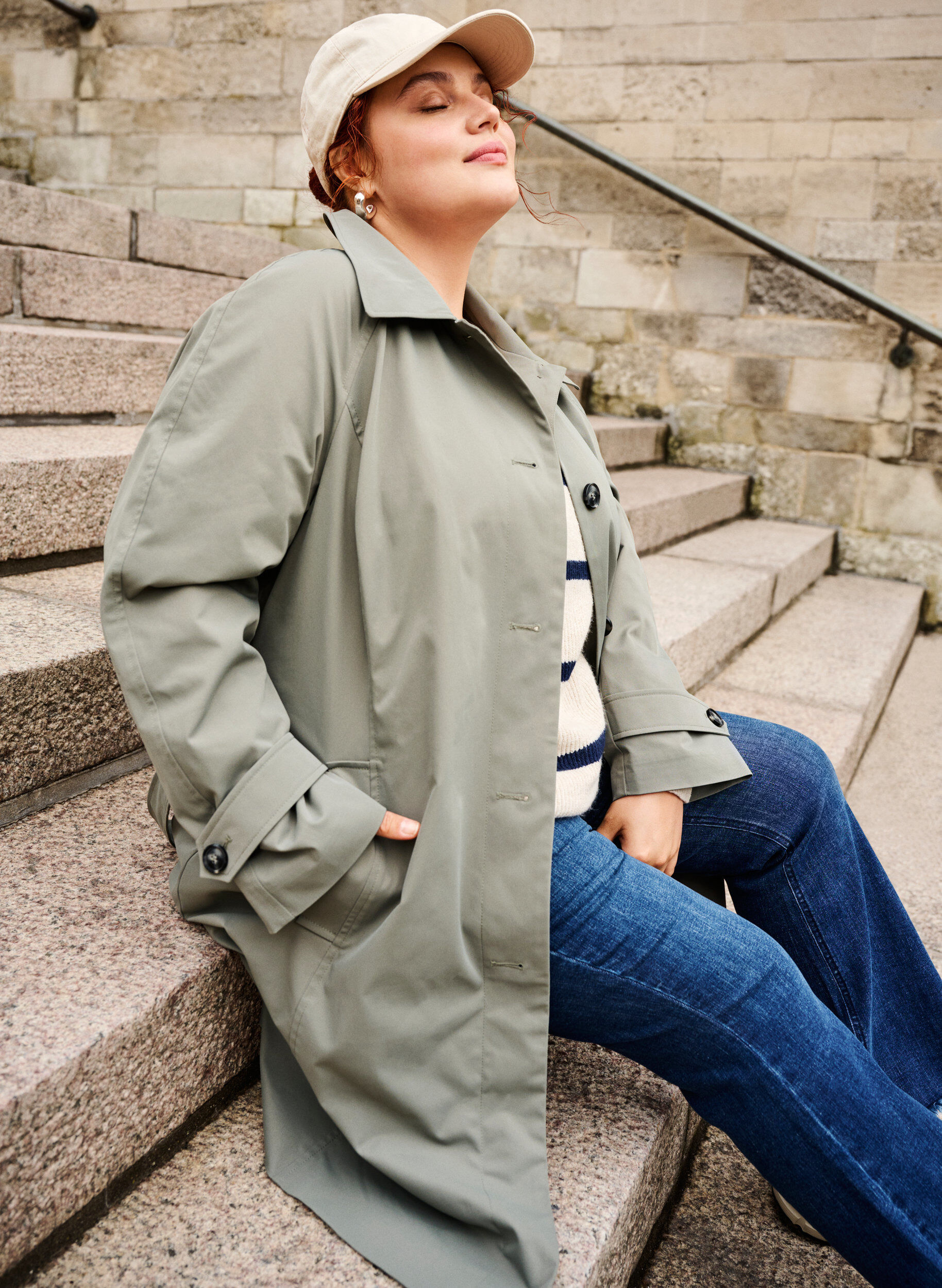 Zizzi Trenssi, jossa on taskut ja vy&ouml;, Sea Spray, Image image number 1