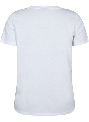 Lyhythihainen t-paita v-pääntiellä, Bright White, Packshot image number 1