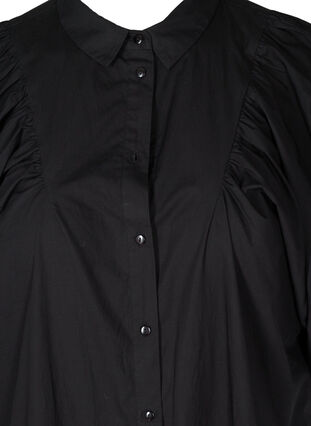 Puuvillainen tunika 3/4-pituisilla hihoilla, Black, Packshot image number 2