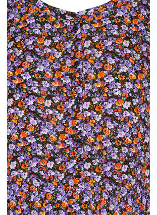 Lyhythihainen viskoosimekko a-mallissa, Purple Ditsy Flower, Packshot image number 2