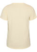 Puuvillainen T-paita etuprintill&auml; ja V-p&auml;&auml;ntiell&auml;, Beige, Packshot image number 1