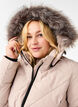 Pitk&auml; talvitakki koukku-kiinnityksill&auml; ja tekoturkiskauluksella, Beige, Model image number 4