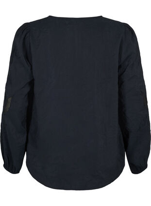 Tencel ™ -modaalista valmistettu pusero kirjotuilla yksityiskohdilla., Black, Packshot image number 1