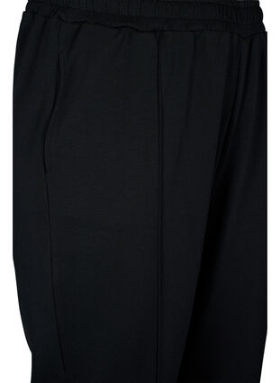 Modaalisekoitteiset housut, joissa on halkio, Black, Packshot image number 2