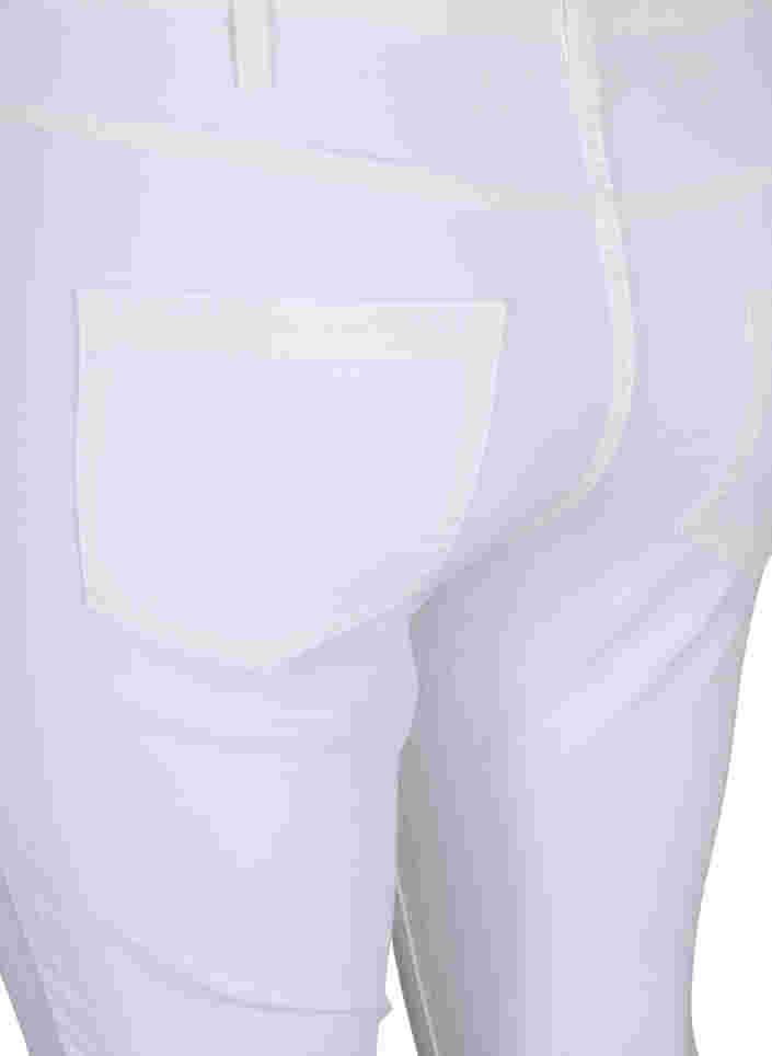 Korkeavyötäröiset super slim Amy farkut, White, Packshot image number 3