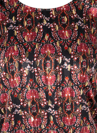 Pitkähihainen pusero kuosilla ja smokkirypytyksellä, Black Oriental, Packshot image number 2