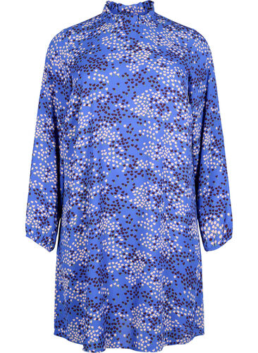FLASH - Pitkähihainen mekko kuosilla, Dazzling Blue AOP, Packshot image number 0
