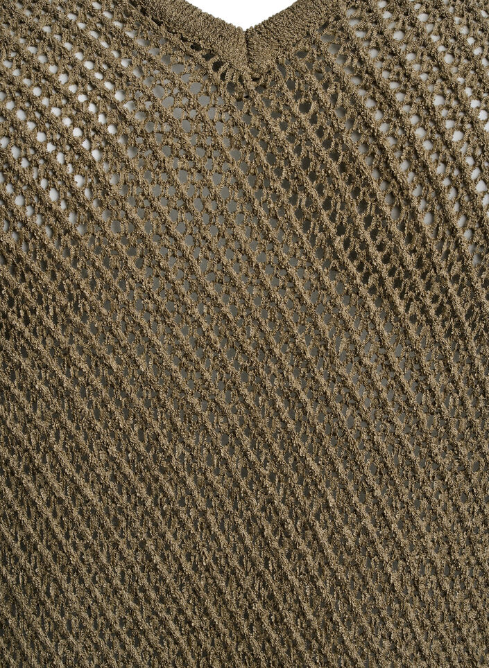 FLASH - Hihaton neuletoppi v-kauluksella, Vihreä, Packshot image number 2