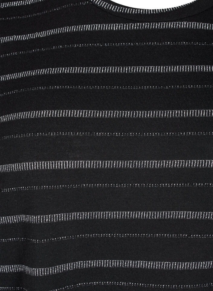 T-paita hopeisella glitterillä, Black w. Silver, Packshot image number 2