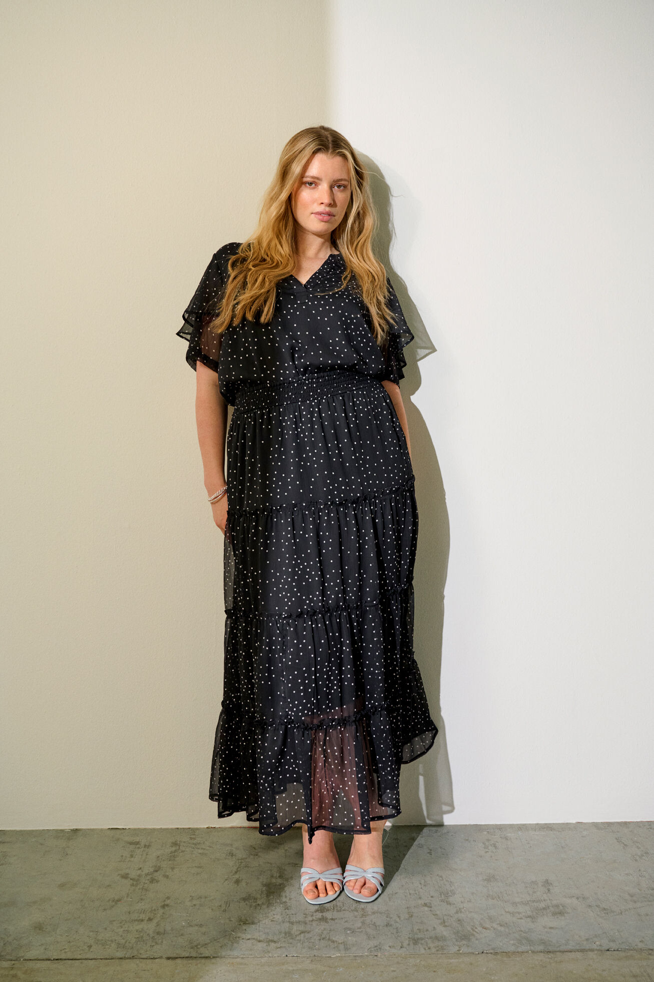 Zizzi Musta settipakkaus pallokuviolla, , Model