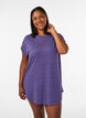 Lyhythihainen y&ouml;paita tekstipainatuksella, Violetti, Model image number 0