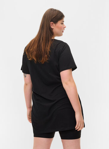 Pitkä puuvillainen t-paita lyhyillä hihoilla, Black Tiger w. Foil, Model image number 0