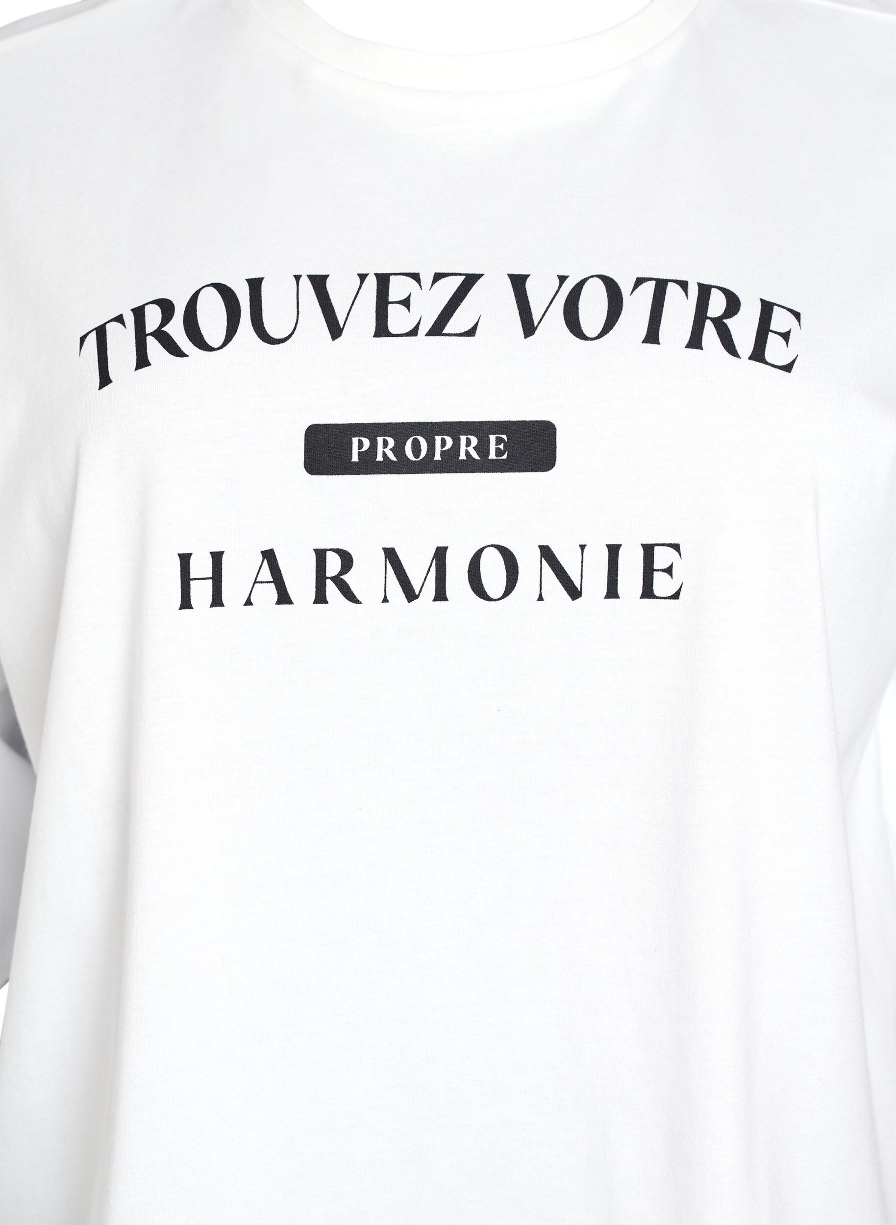 Zizzi Lyhyt T-paita, jossa on rento istuvuus, Valkoinen, Packshot image number 2