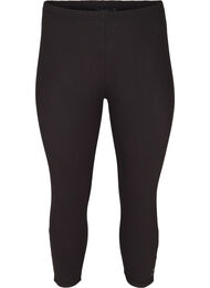 3/4-leggingsit napeilla, Musta