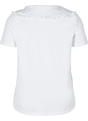 Lyhythihainen t-paita kauluksella, Bright White, Packshot image number 1